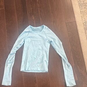 lululemon athletica Light Blue Long Sleeve Top